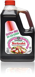 Kikkoman 50% Less Sodium Gluten Free Gourmet Teriyaki Marinade and Sauce, 1.89L (0.5 Gallon)