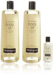 2 Pack of Neutrogena Body Oil Light Sesame Formula, 2-16 fl. oz bottles, Total of 32 fl. oz.