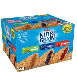 Kellogg's Nutri-Grain, Soft Baked Breakfast Bars, Variety Pack, 62.4 oz (48 Count)