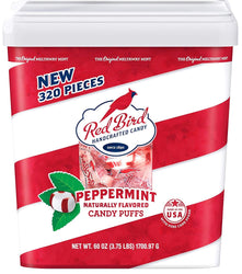 Red Bird Soft Peppermint Candy Puffs, 60 ounce tub