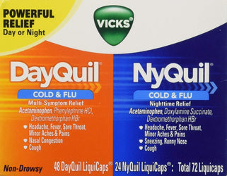 Vicks NyQuil and DayQuil LiquiCaps Combo Pack 72 Count