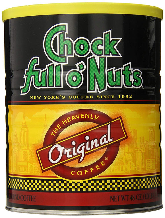 Chock Full O Nuts Ground Coffee, Original Blend, 48 Ounce (Medium Roast)