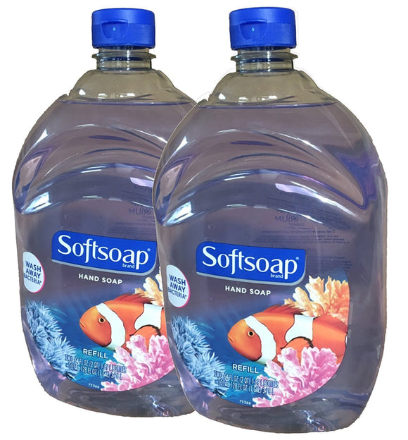 Softsoap Liquid Hand Soap, Aquarium Series, 128 oz Refill Bottle, Pack of 2