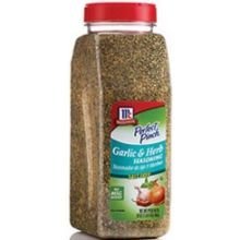 McCormick Perfect Pinch Salt Free Garlic and Herb Seasoning Blend, 20 Ounce - 6 per case.