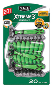 Schick Xtreme 3 Sensitive Skin Razors, 20-Pack