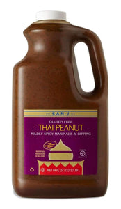 San-J Thai Peanut Cooking Marinade and Dipping Sauce, 64 Ounce - Best By 8/15/2024