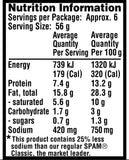 Hormel Spam 25% Reduced Sodium 12 Ounce, Pack of 6