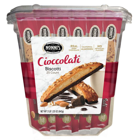 Nonni's Biscotti Cioccolati Large Package, 25 Count (2 lb 1.25 oz)
