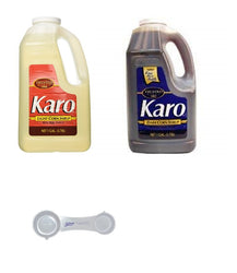 Karo Light and Dark Corn Syrup Value Pack, 1 Gallon Each, with Gourmaestro 4 in 1 Measuring Spoon